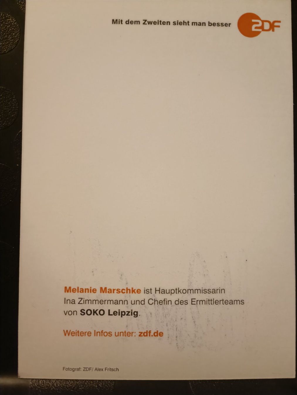 Autografi: Melanie Marschke - Soko Leipzig - handsigniert – Usato da Menziken venduto da Artographs 1