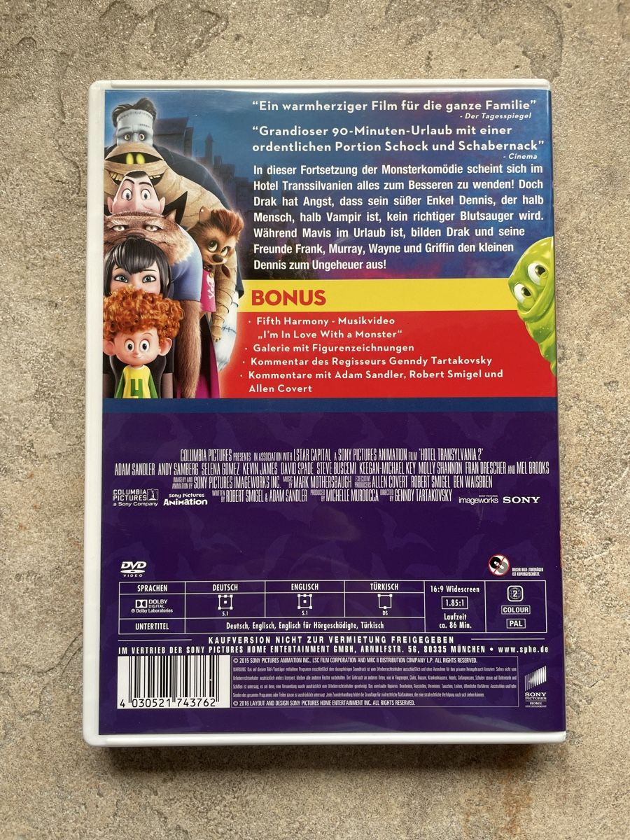 Tutti i DVDs: Hotel Transsilvanien 2 - DVD – Usato da Schnottwil venduto da MysticWitch 1