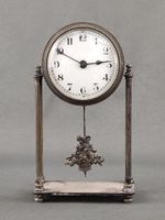 Beautiful Unique Table clock uhr, metal, France 👌🏼