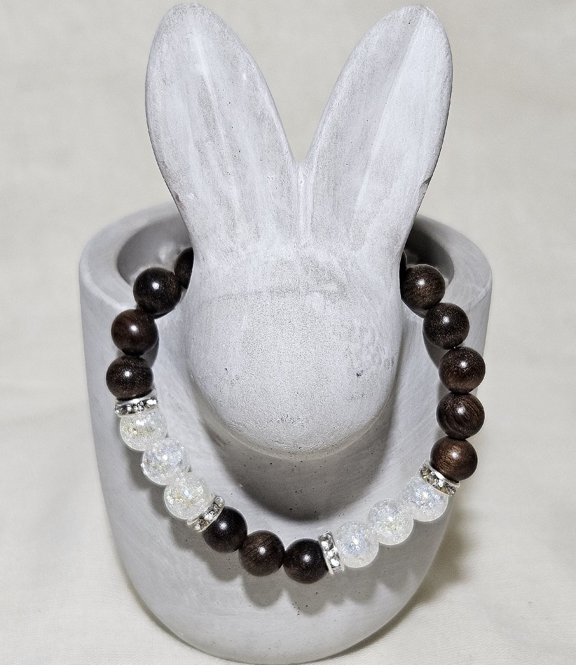 Bracciali & Braccialetti: beige Holz-Armk. mit Kristall - Spendenaktion – Nuovo (secondo la descrizione) da Unterkulm venduto da Nachtigall 6