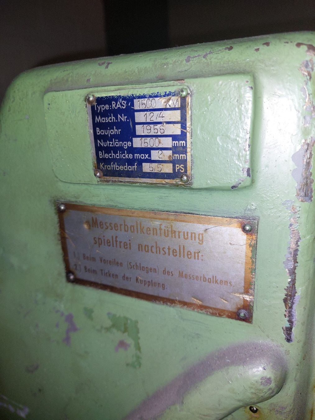 Tutte le macchine: Tafelschere Schlagschere RAS 1500 KM – Usato da Gersau venduto da jonen01 1