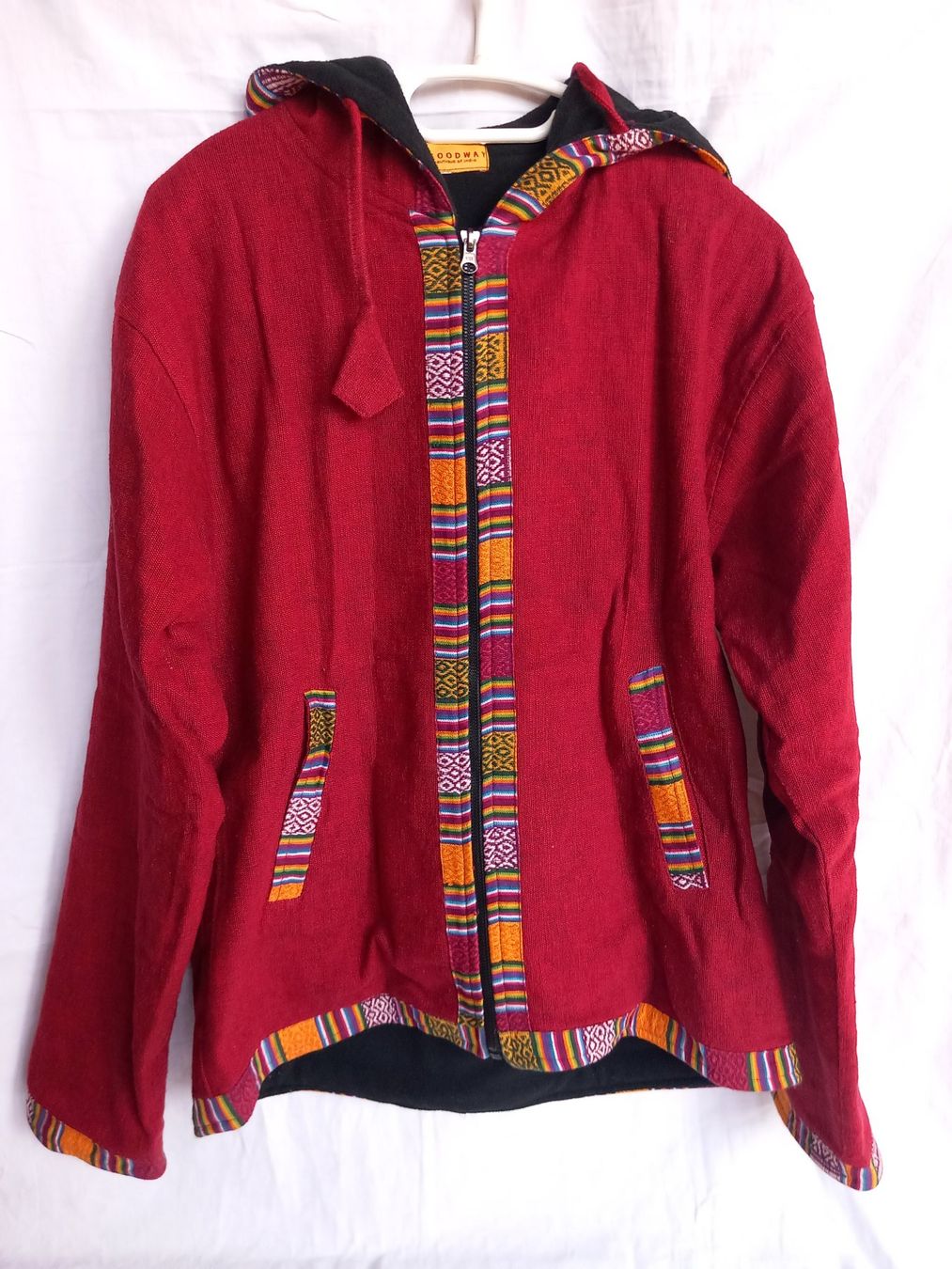 Giacche: Veste à capuche rouge ethnique Goodway – Nuovo (secondo la descrizione) da Faoug venduto da per_kp6r