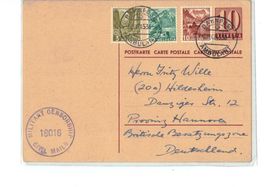 Ganzsache Postkarte n. Hildesheim o 1947