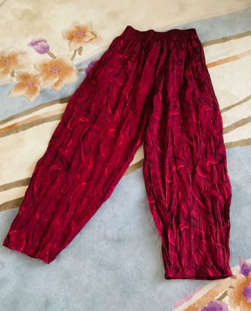 Sublime pantalon LA BASS en laine bordeaux, taille unique