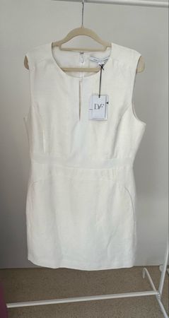 Diane von Fürstenberg white linen dress