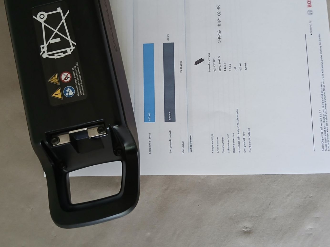 Bosch Batterie: Bosch Powerpack 400 mit 495Wh - Diamant Cover + Messbericht – Usato da Winterthur venduto da .-thx-. 5