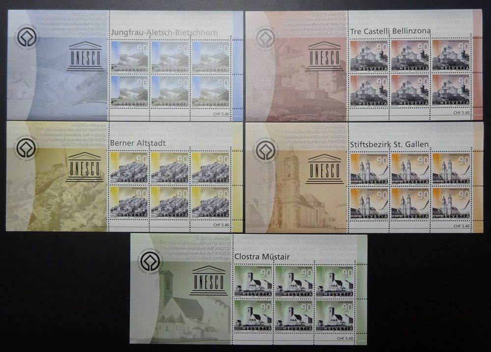 Alle Briefmarken: 2003 Kleinbogen Serie UNESCO Welterbe, postfrisch ** – Neu (gemäss Beschreibung) aus Nuglar von Stamp88