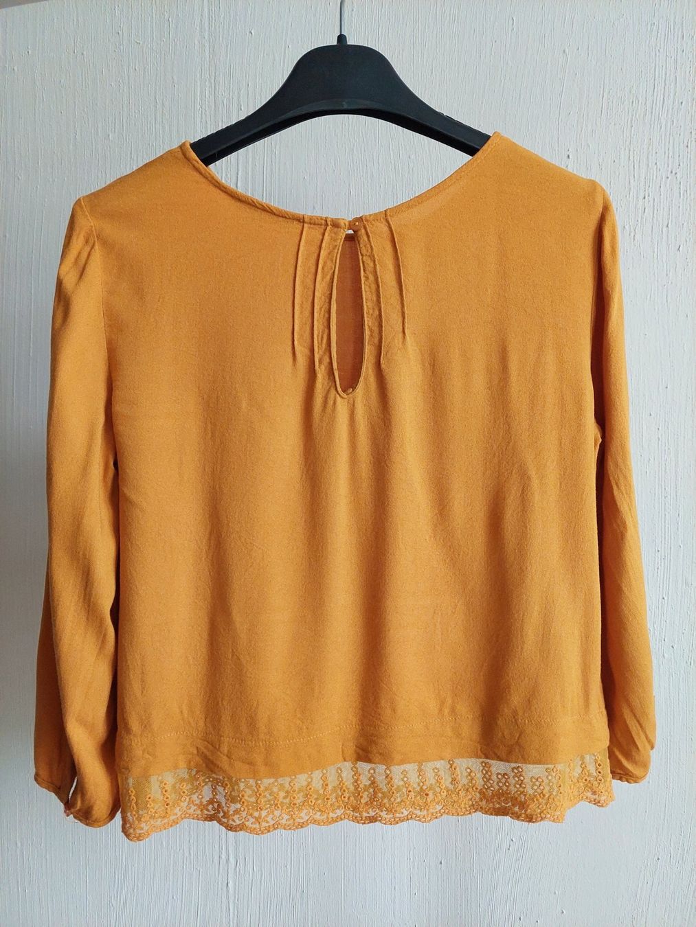 Bershka Camicette: Dunkelgelbe Bluse mit Spitze, BERSHKA, Gr. S – Usato da Sursee venduto da juliia_725 1