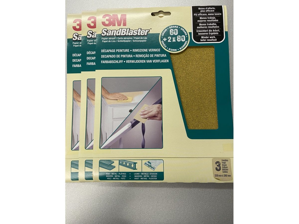 Schleifen & Polieren: neue Schleifpapiere 1x P60 & 2x P80 – Neu und originalverpackt aus Necker von liq24