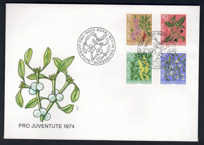 Tutti i francobolli: Pro Juventute 1974 FDC – Usato da Pfäffikon ZH venduto da Romulus