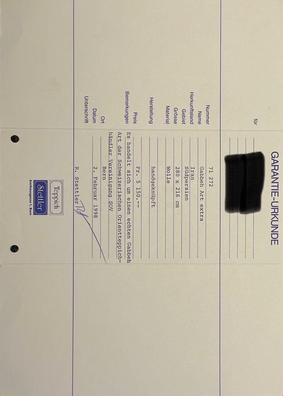 Gabbeh Tappeti: Handgeknüpfter Gabbeh Teppich - 280x216 – Usato da Uttigen venduto da Dianan 3