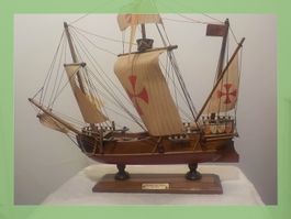 Schiffsmodell Carabela Naos Santa Maria, Holz, Top Deko!