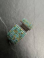 Grün blaues Strasssteine Armband