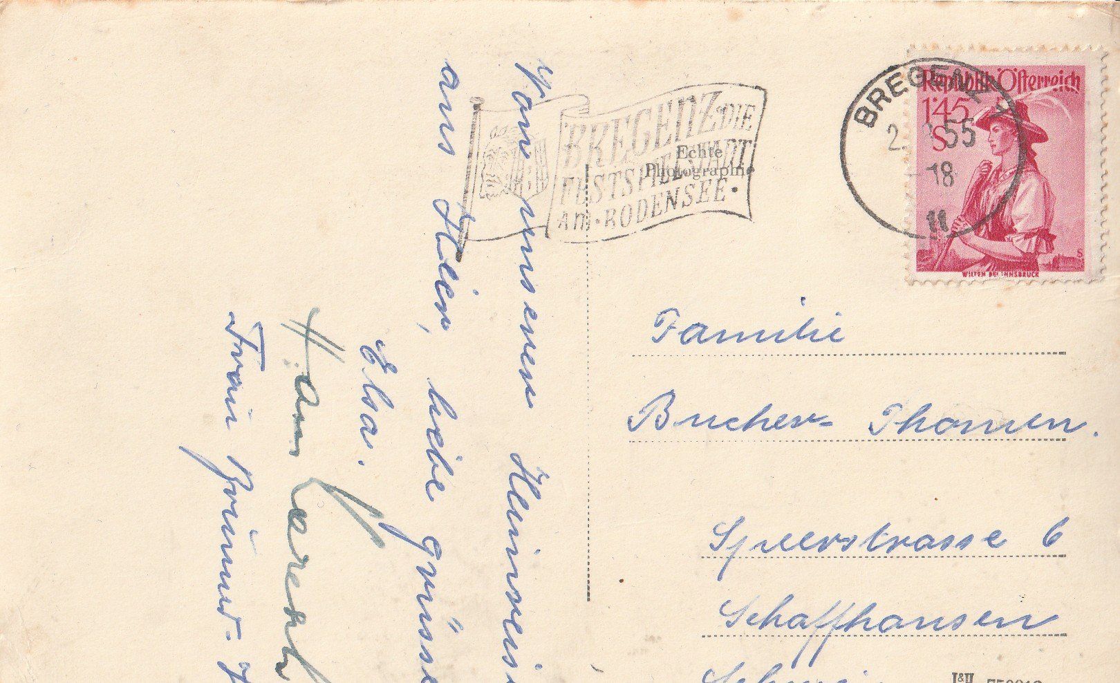 Cartoline postali: Bregenz am Bodensee – Usato da Lumbrein venduto da made02 1