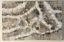 Tableau abstrait texturé avec coquillages 120x80