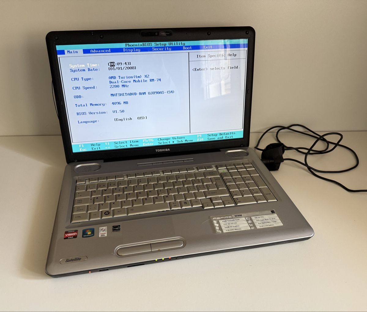Toshiba Notebook: Notebook Toshiba unkomplett – Usato da Gerlafingen venduto da sternrose
