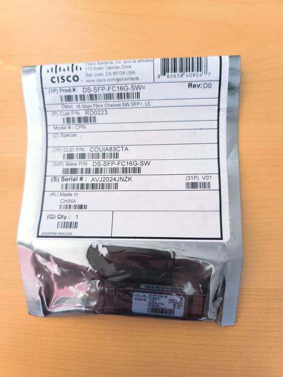 110 x Cisco SFP Module 16G FC neu&original DS-SFP-FC16G SW (Neu und ...