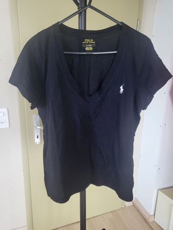 Ralph Lauren Black T-Shirt - V-Neck - Size M