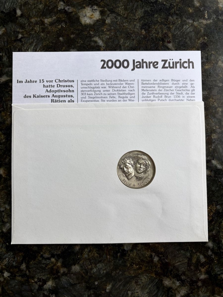 Tutti le monete: 2000 Jahre Zürich  – Nuovo (secondo la descrizione) da Reichenburg venduto da Strok10 1
