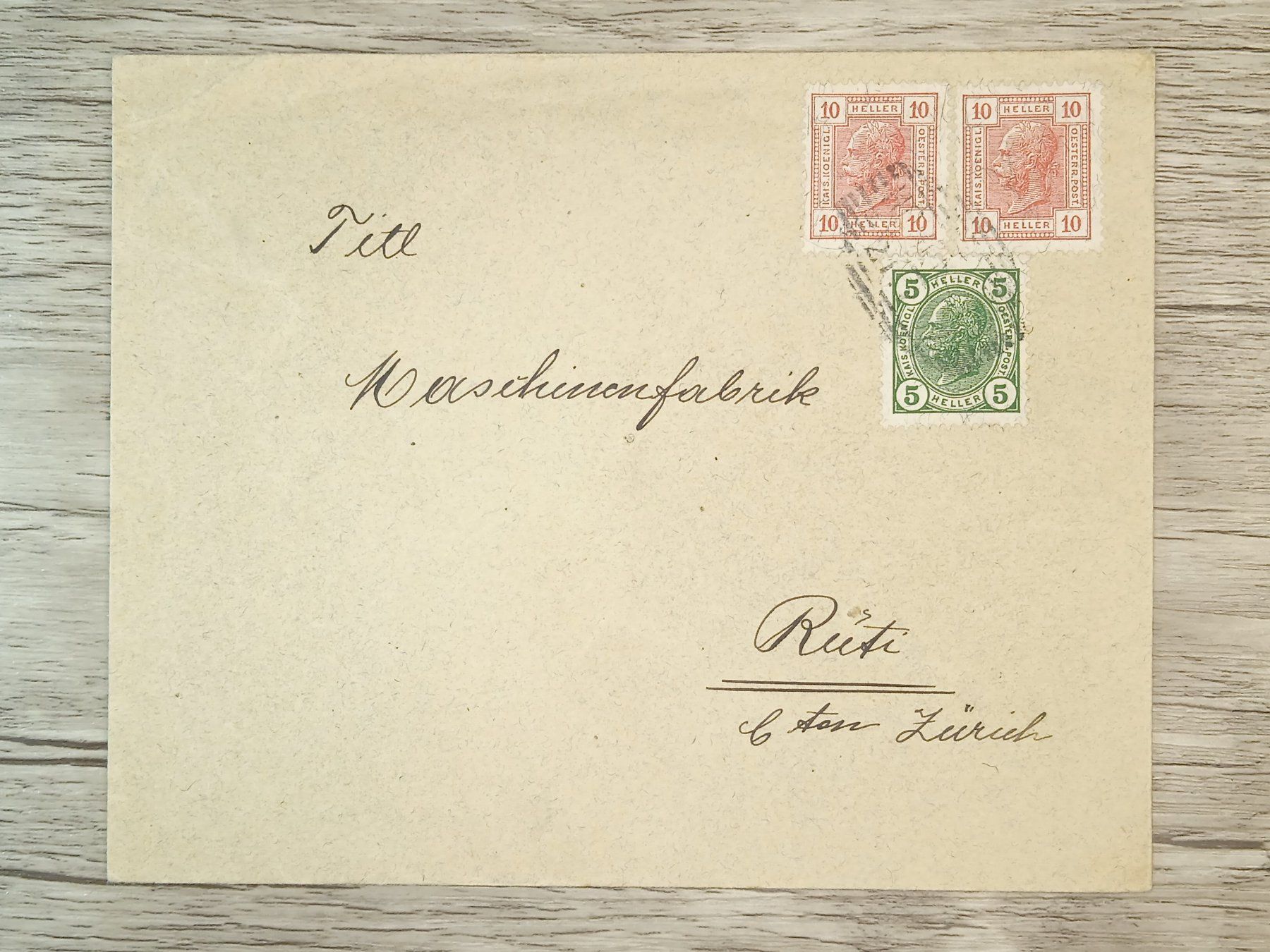Tutti i francobolli: TR56 Enveloppe + Timbre Autriche 1907 – Usato da Cousset venduto da Patrick_Collections