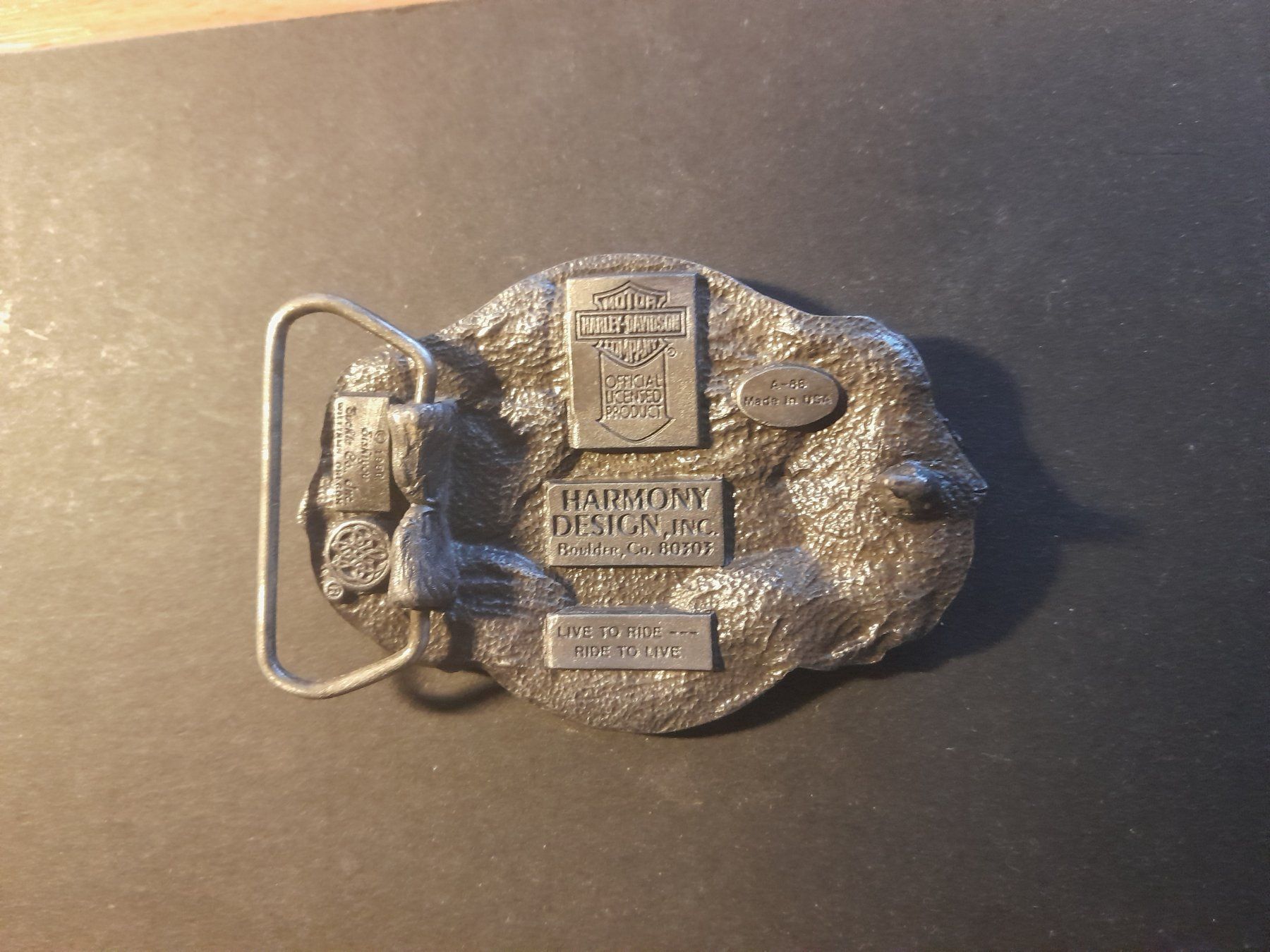 Harley-Davidson Gürtel: Boucle de ceinture Harley Davidson Roue et double aigle – Neu (gemäss Beschreibung) aus Lausanne von Polo07 1