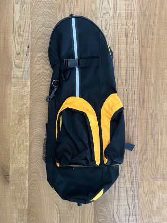 Micro Scooter Rucksack, schwarz-gelb, Reissverschluss, neu