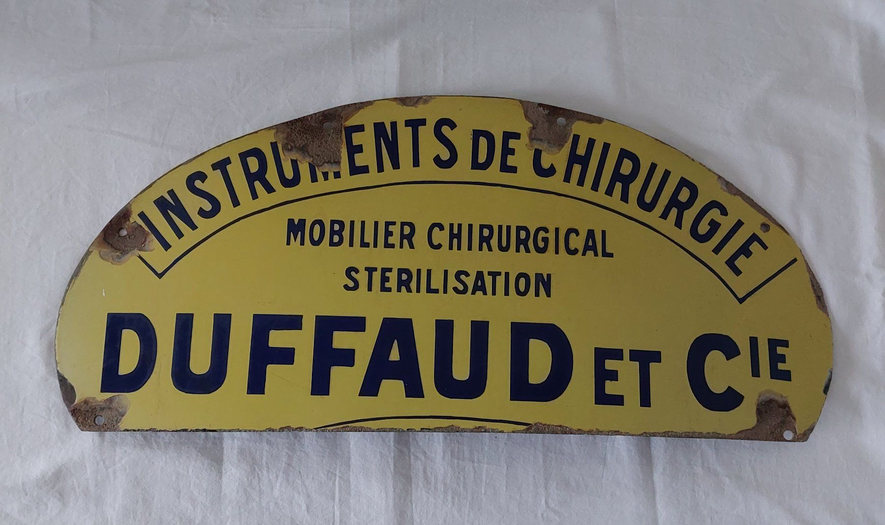 Maggi Insegne: Emailschild Duffaud Instrumente Chirurgie  plaque émaillée – Usato da Schenkon venduto da Elbarto007