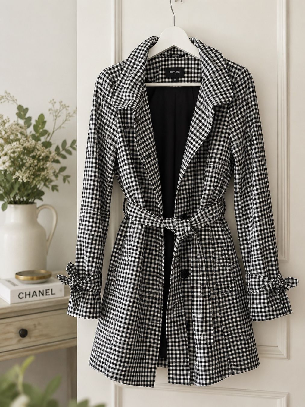 Comma Vestes: Comma Gingham Trench Jacket EU36 – D'occasion à Zürich par Curated.Chapters