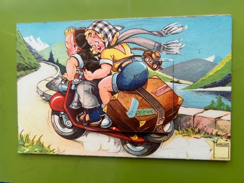 Cartoline postali: Alte Ansichtskarte mit Ziehharmonika-Effekt, – Usato da Steinach venduto da Momoco