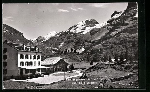 Cartoline postali: Engstlenalp, Hotel Engstlenalp mit Titli – Usato da Berlin venduto da bartko-reher