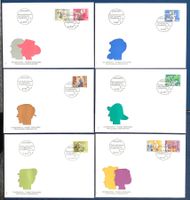 1989-1994 / Schweiz 6 FDC Mensch und Beruf Kompl.