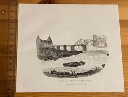 Rheinfall Laufenberg: Stich von 1838