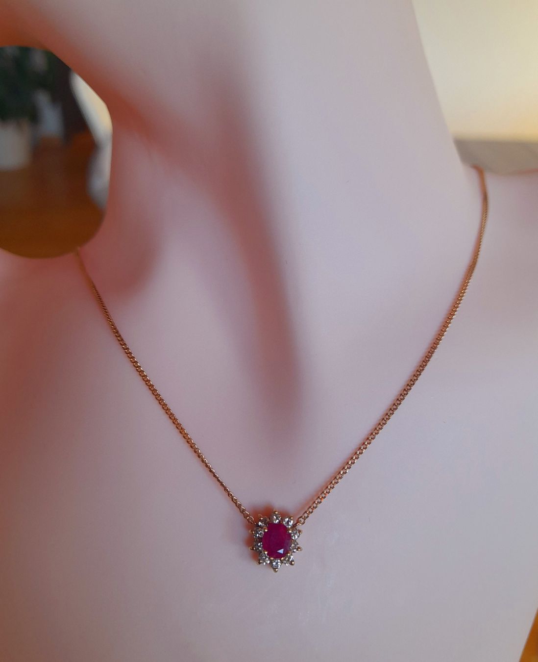 Catenine: Ruby Necklace with diamond,japan gold – Usato da Thun venduto da maya190 2