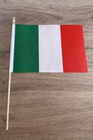 Italien Fahne am Stab - 30cm x 22.5cm