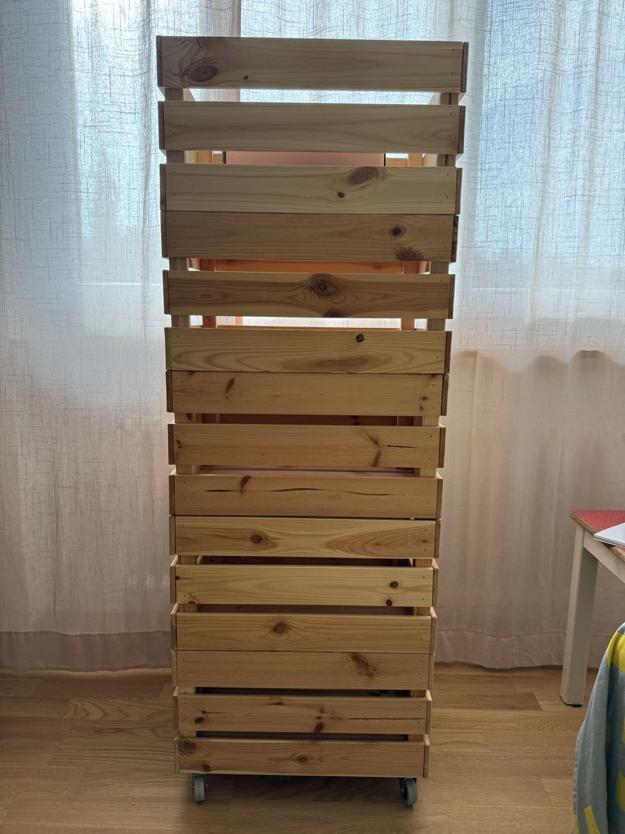 Casse di trasporto: Holzkiste KNAGGLIG Ikea 5x mit Rollen – Usato da Pratteln venduto da Volk42
