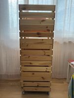 Holzkiste KNAGGLIG Ikea 5x mit Rollen
