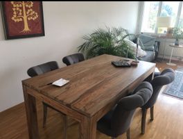Maisons du Monde STOCKHOLM Solid Sheesham Wood Dining Table
