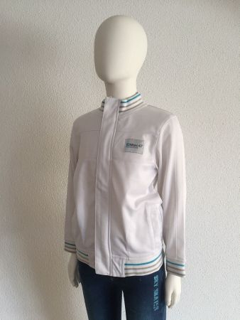Jäckli sportlich George weiss mit türkis Gr. 122