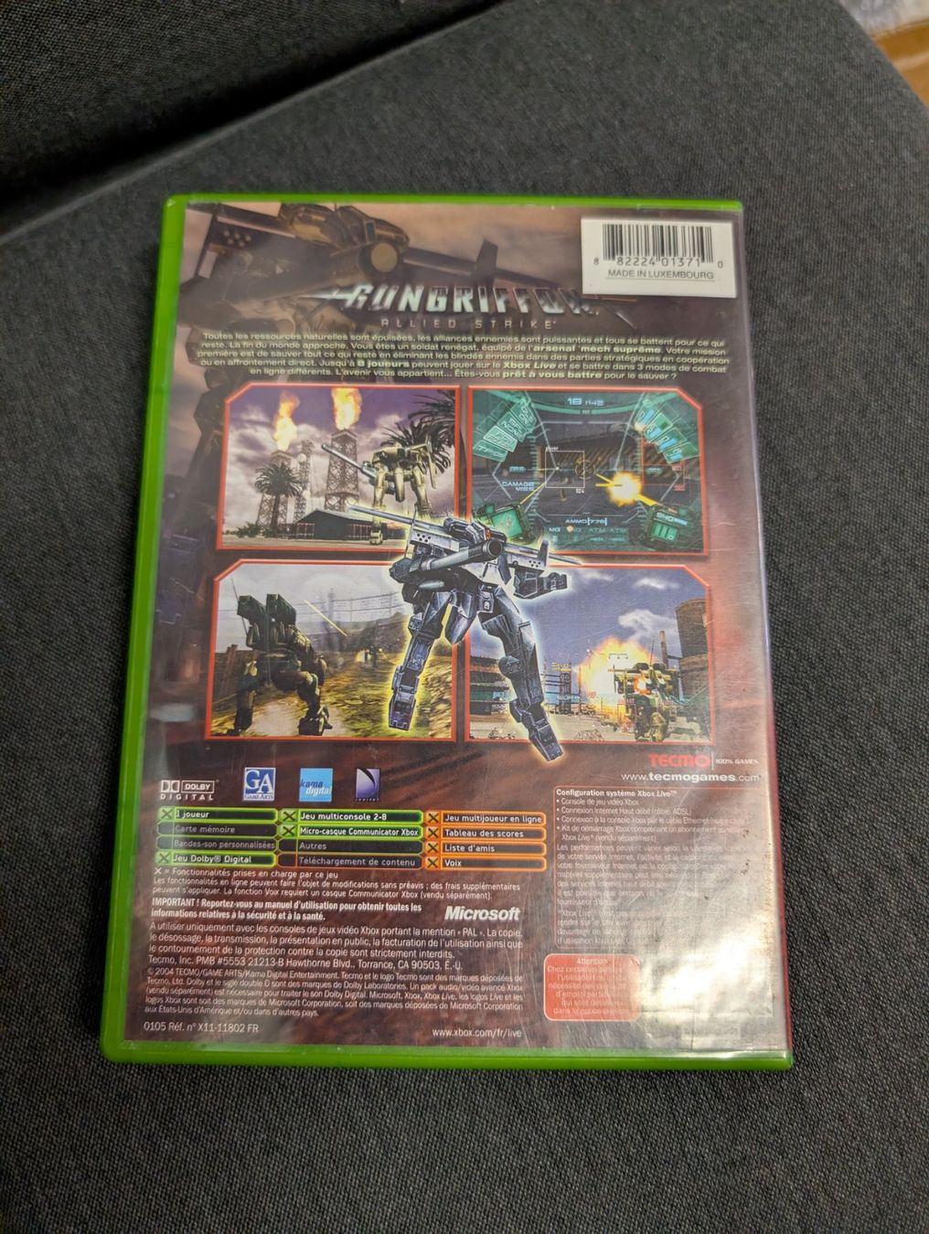Jeux: Gungriffon allied strike Microsoft Xbox – D'occasion à Giubiasco par Ticinerd 1