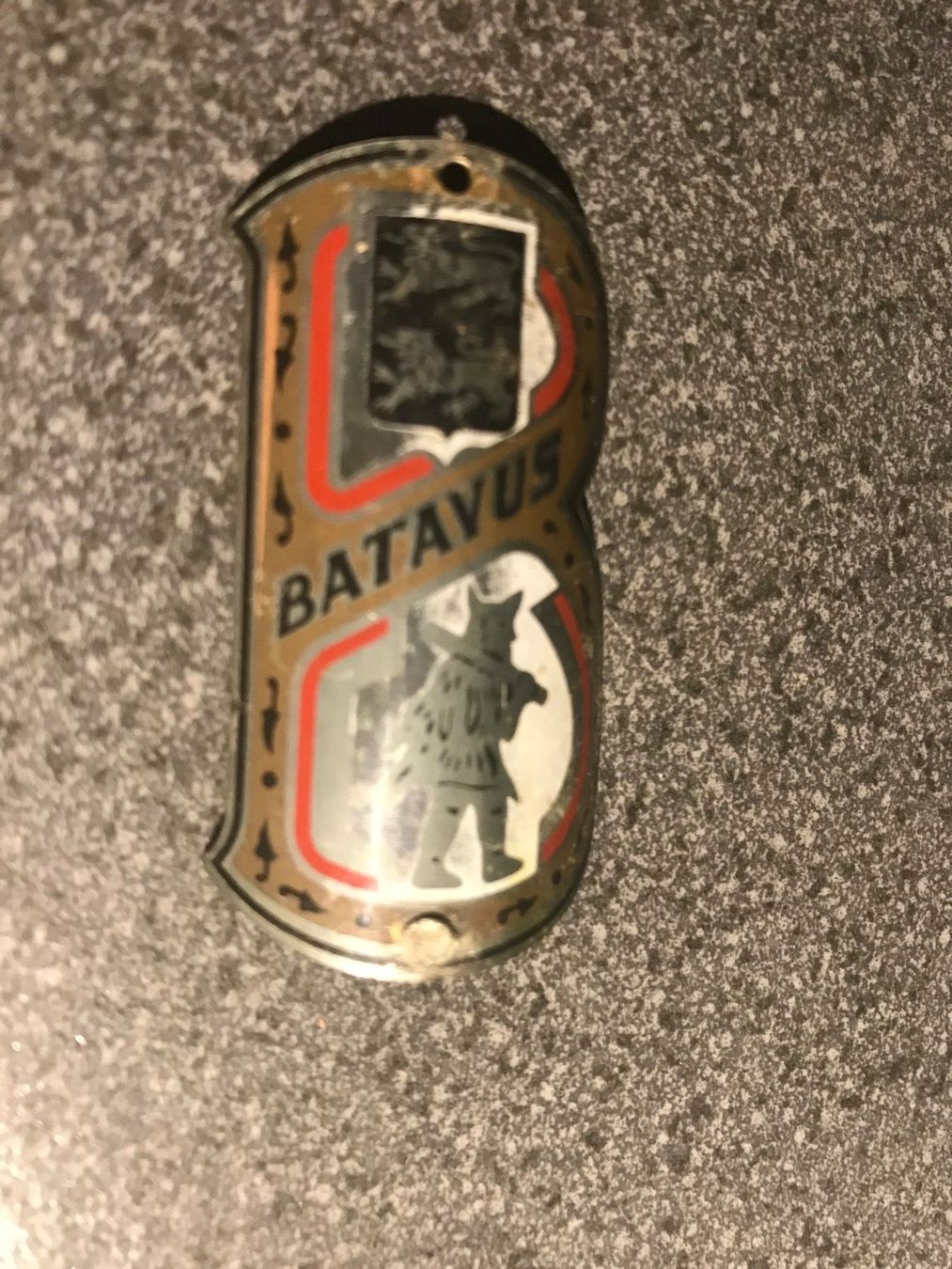 Batavus Ciclomotori: Batavus Vintage Steuerkopf-Emblem – Usato da Zürich venduto da Fisel1 2
