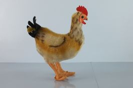 Steiff Huhn, Stofftier, Mohair-Tier 24cm, Fahne + Knopf 60er
