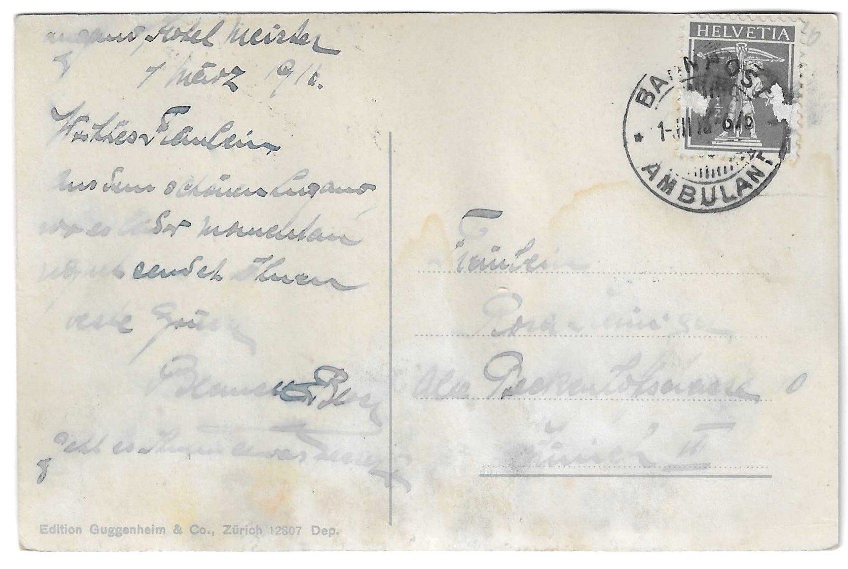 Cartoline postali: Lugano - Paradiso – Usato da Kloten venduto da kanschweiz 1