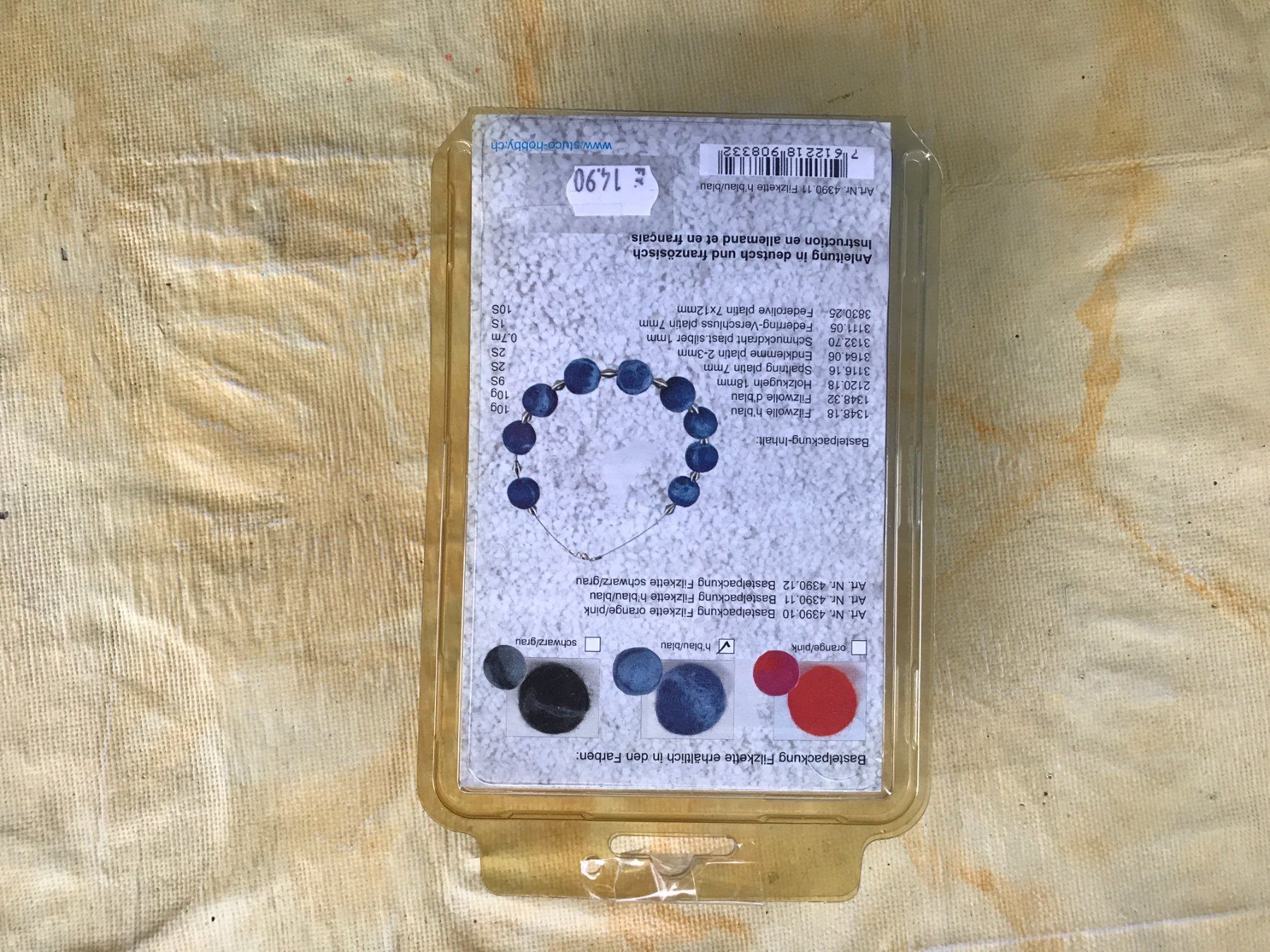 Ketten: FILZKETTE HELL BLAU – Neu und originalverpackt aus Ostermundigen von crazy-horse-1840 1