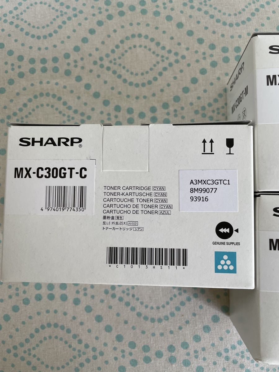 Sharp Cartucce per stampanti & toner: Sharp MX-C30GT Toner Set - Cyan, Magenta, Yellow – Nuovo e nell'imballaggio originale da Safnern venduto da mikru 1