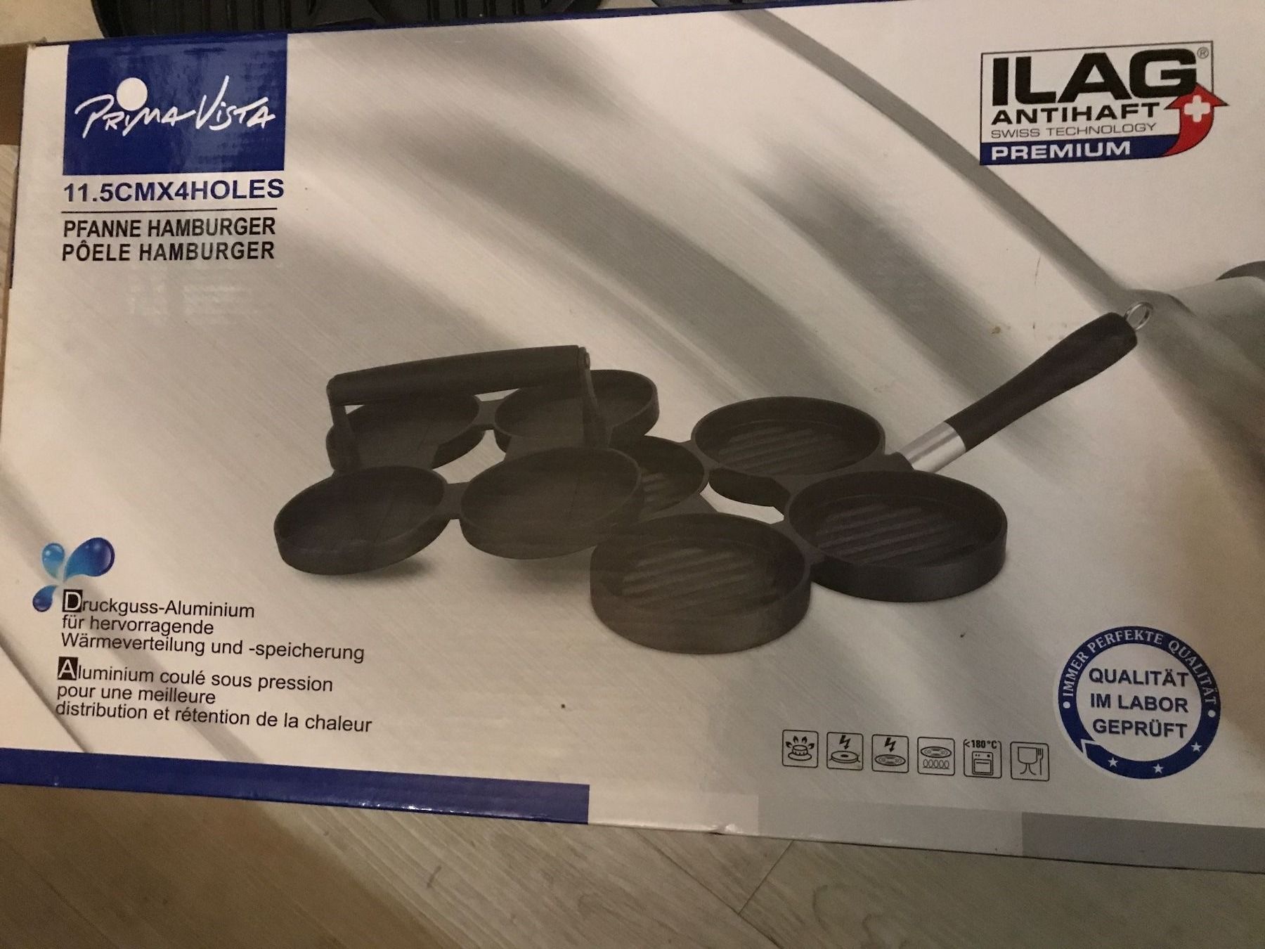 Pfannen: Hamburger Bratpfanne 4x11,5 cm mit Deckel – Gebraucht aus Muttenz von U41g 1