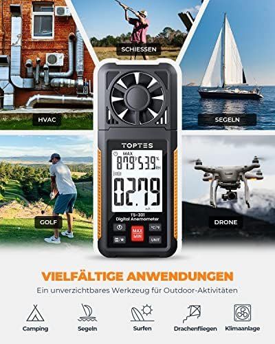 Misurare: TS-301 Digitaler Windmesser 2 26-Zoll-LCD-Bildschirm Wind – Nuovo e nell'imballaggio originale da Hundwil venduto da Stallone5 5