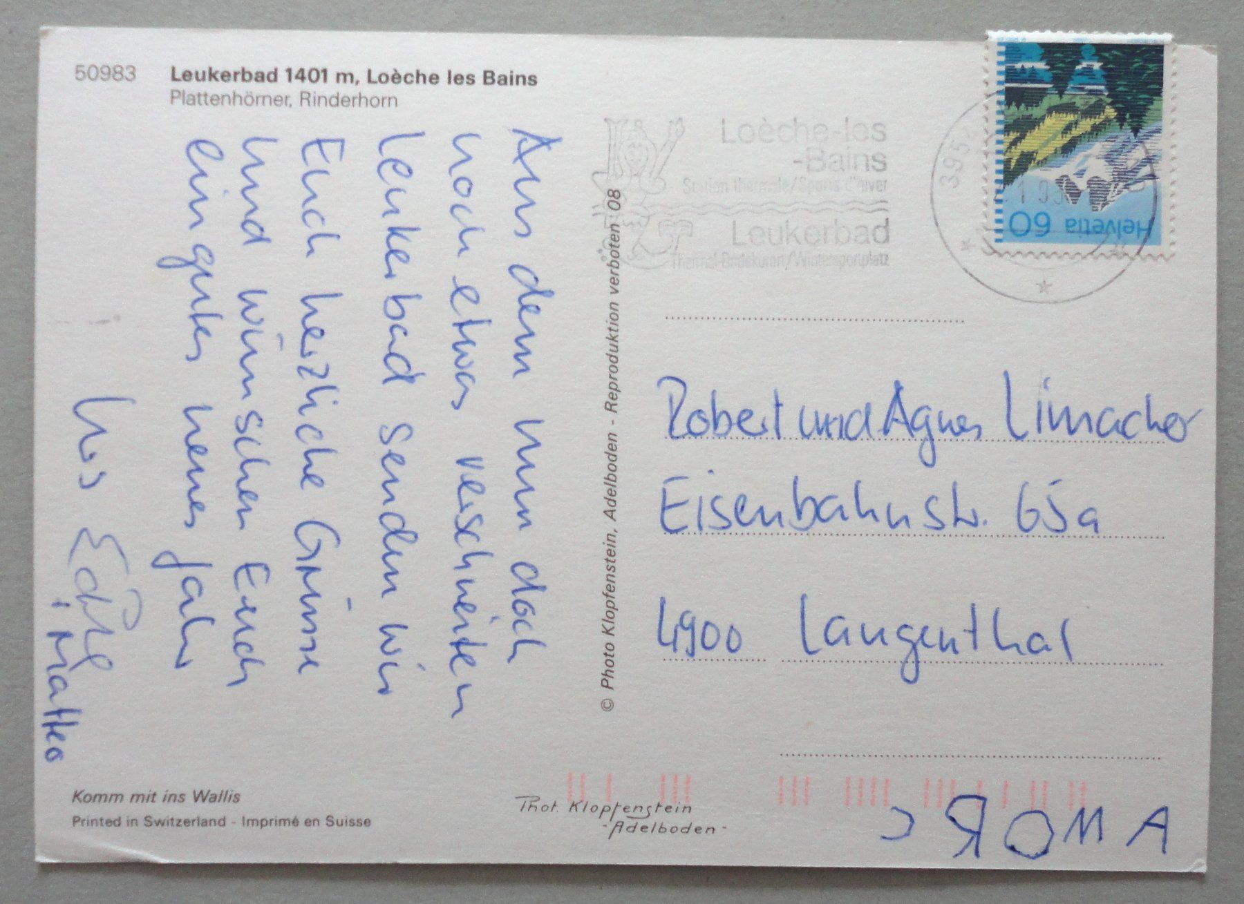 Cartoline postali: Leukerbad 1401 m, Loèche les Bains – Usato da Fétigny venduto da Billy2miny 1