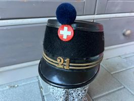 Tschako Sanität Oberleutnant Ord. 1898 CH Armee  (26/039)