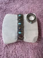 Ensemble Manuel Zed – Bracelet + Bague extensible, turquoise
