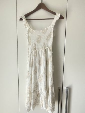 Kleid weiss gemustert Grösse 1 Size, guter Zustand
